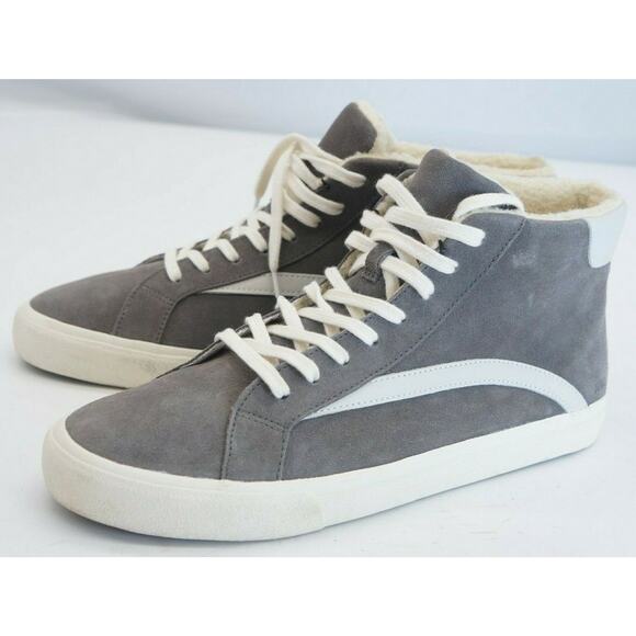 Madewell high top Sherpa sneakers unisex suede leather skater cozy warm winter main image 9